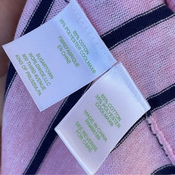 LILLY PULITZER Melenie "Cool-Max" Sweater in Heathered Pink Tropics Stripe Large - Picture 6 of 7
